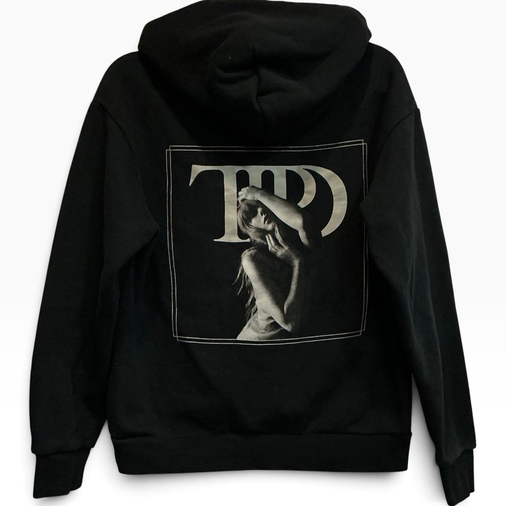 Taylor Swift TTPD Tortured Poets Department Black Hoodie Medium Official Merch